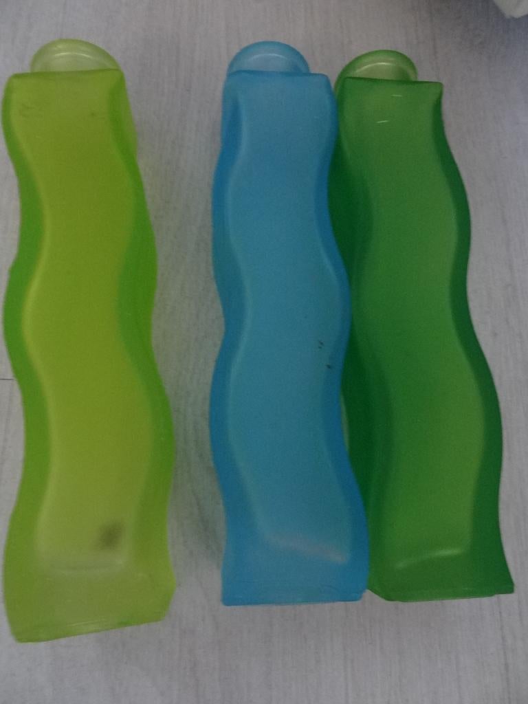 3x Ikea Skamt vaasje, Ophalen of Verzenden, Minder dan 50 cm, Groen, Glas