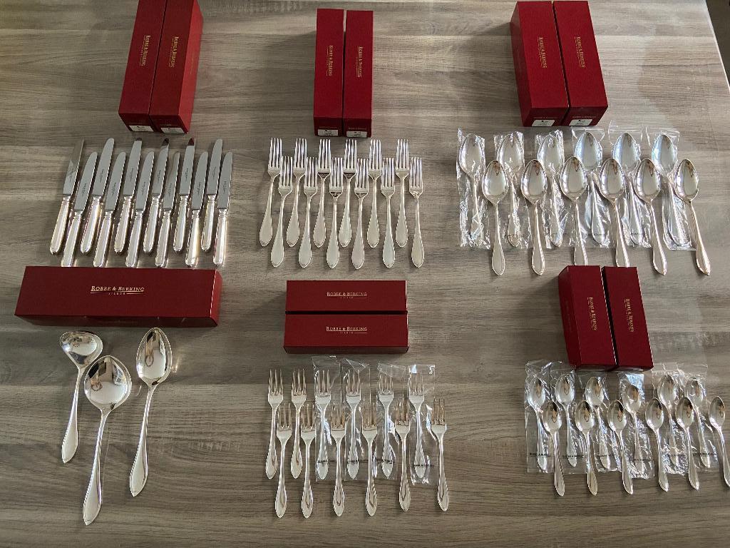 Complete 63-delige bestekset Robbe&Berking, Ophalen of Verzenden, Nieuw, Zilver, Bestekset