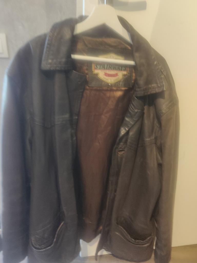 Vintage STAIRWAYS Leren Jas - Origineel 1974, Kleding | Heren, Jassen | Zomer, Maat 52/54 (L), Bruin, Ophalen of Verzenden, STAIRWAYS