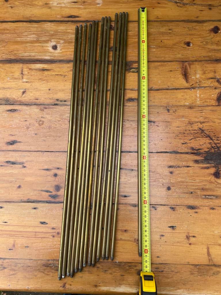 Messing traptreden roeden - 14 stuks, Ophalen of Verzenden, Gebruikt