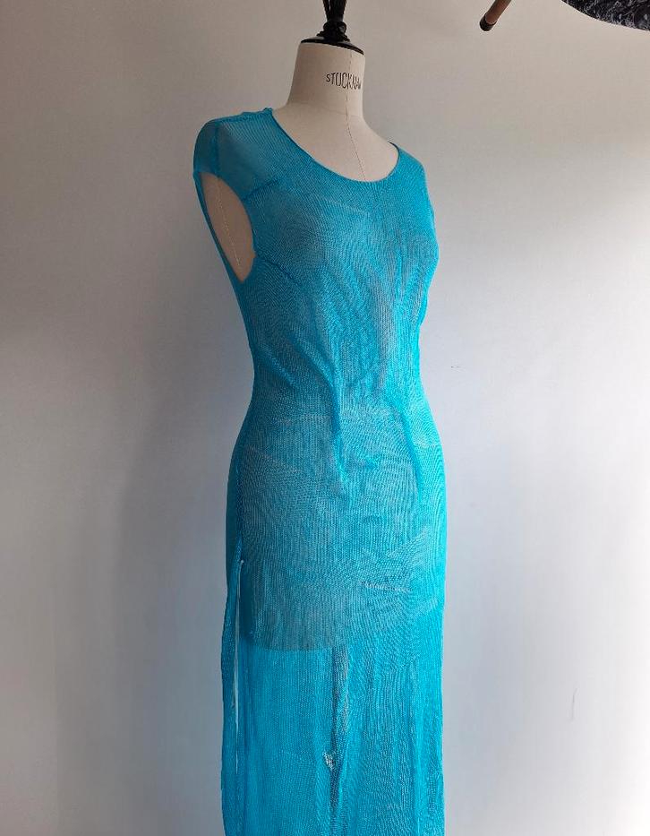 gebreide jurk ann demeulemeester + evt additionele items, Kleding | Dames, Jurken, Nieuw, Maat 38/40 (M), Blauw, Knielengte, Ophalen of Verzenden