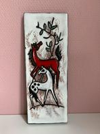 Ruscha vintage retro wandbord met paarden rood wit bruin, Antiek en Kunst, Antiek | Wandborden en Tegels, Ophalen of Verzenden