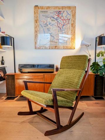 Vintage Danish Rocking Chair by Frem Røjle beschikbaar voor biedingen