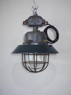 Kooilamp Schaco industrieel blauw emaille kap, Huis en Inrichting, Lampen | Hanglampen, Minder dan 50 cm, Industrieel, Ophalen of Verzenden