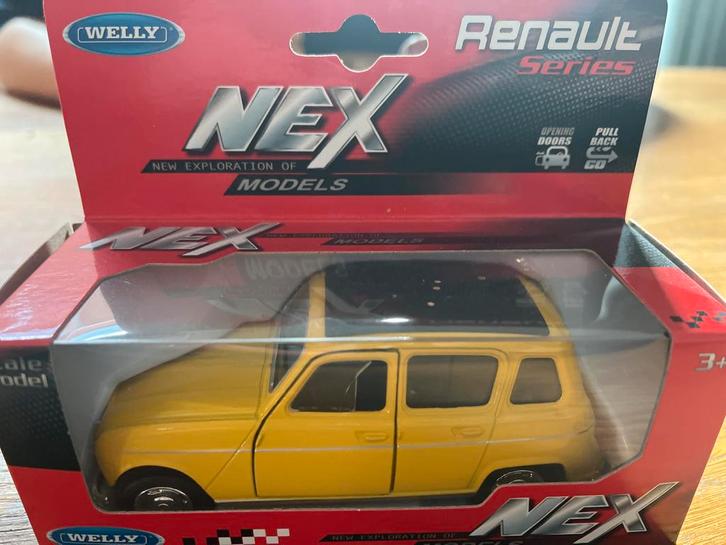 Welly Renault 4 - Metalen Modelauto, Hobby en Vrije tijd, Modelauto's | 1:18, Zo goed als nieuw, Auto, Welly, Ophalen of Verzenden