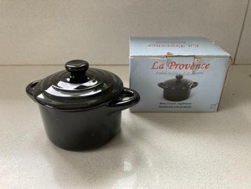 Ovenschaaltje mini cocotte zwart met deksel La Provence  beschikbaar voor biedingen