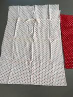 Rood/wit en wit/rood . Katoen seersucker stof, Nieuw, 30 tot 120 cm, 30 tot 200 cm, Ophalen of Verzenden