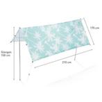 Garvida Schaduwdoek Wit/Mintgroen Palmprint 218cm, Ophalen of Verzenden, Nieuw