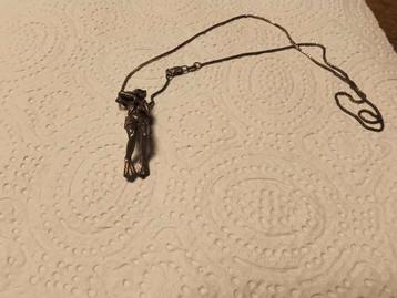 Zilveren Ketting met Duiker Hanger beschikbaar voor biedingen