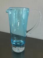 Schitterende sap/waterkan van Bonny Krosno kleur aquablauw, Antiek en Kunst, Antiek | Glas en Kristal, Ophalen of Verzenden
