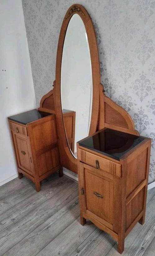 Klassieke antieke kaptafel Art Deco / Art Nouveau stijl, Huis en Inrichting, Tafels | Kaptafels, Gebruikt, 150 tot 200 cm, 100 tot 150 cm