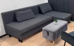 ÄLVDALEN 3-zitsslaapbank met chaise longue donkergrijs, Huis en Inrichting, Ophalen, Zo goed als nieuw, Tweepersoons, 200 cm