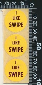 Sticker: Swipe - I like Swipe (5), Ophalen of Verzenden, Zo goed als nieuw, Bedrijf of Vereniging