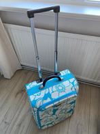 Lichtgewicht trolley met bloemenprint, Ophalen, Uitschuifbare handgreep, Gebruikt, 50 tot 60 cm