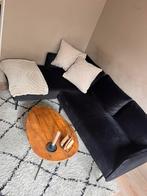 Zwarte velvet hoekbank – Dimehouse Fabienne (linkerhoek), Huis en Inrichting, Ophalen, Minder dan 75 cm, 150 tot 200 cm, Driepersoons