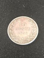 1904 Wilhelmina 10 Cent, Postzegels en Munten, Munten | Nederland, Zilver, Ophalen of Verzenden, 10 cent, Koningin Wilhelmina