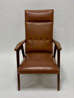 Vintage fauteuil, Hout, Gebruikt, Stijl Louis van Teeffelen, 75 tot 100 cm