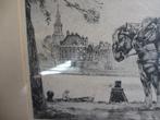 Willem Gerard Hofker ets Bierwagen langs de Amstel, Antiek en Kunst, Ophalen of Verzenden