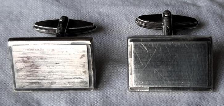 Zilveren manchetknopen H. Hooijkaas, Sieraden, Tassen en Uiterlijk, Manchetknopen, Gebruikt, Zilver, Ophalen of Verzenden