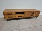 Tv meubel reclaimed teak in walnut look, Ophalen of Verzenden, Nieuw, 25 tot 50 cm, Minder dan 100 cm