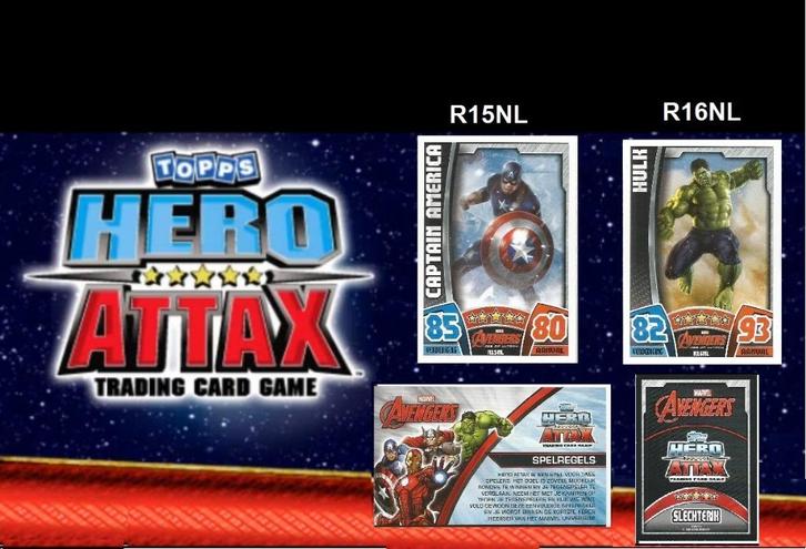 Avengers Hero attax trading card 2015 Marvel, Hobby en Vrije tijd, Verzamelkaartspellen | Overige, Zo goed als nieuw, Ophalen of Verzenden