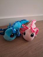 Knuffel Axolotl Jafri Toys blauw en roze 40 cm L535, Ophalen of Verzenden, Zo goed als nieuw, Overige typen