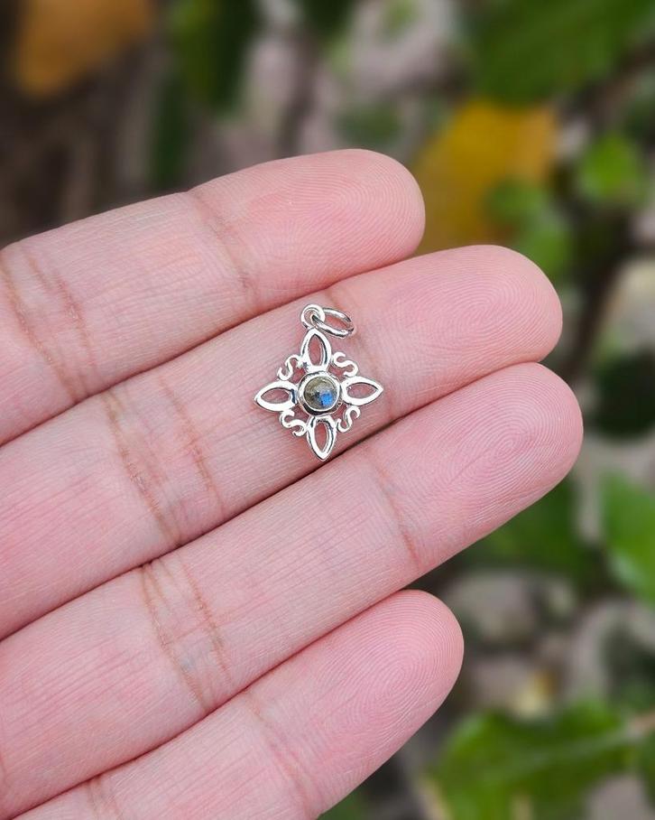 Labradoriet Hanger Boogschutter - Echt Zilver, Sieraden, Tassen en Uiterlijk, Kettinghangers, Nieuw, Zilver, Blauw, Met edelsteen