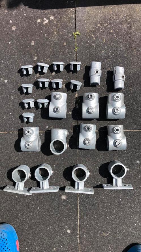 Steigerbuis koppelingen 42.4 mm staal, Doe-het-zelf en Verbouw, IJzerwaren en Bevestigingsmiddelen, Gebruikt, Overige typen, Ophalen of Verzenden