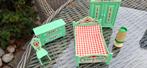 Poppenhuis meubels Jean West Germany kleur groen, Ophalen of Verzenden, Poppenhuis