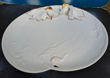 Schaal. Golden Design,  handmade.  Sluierstaarten. 31/28 cm. beschikbaar voor biedingen