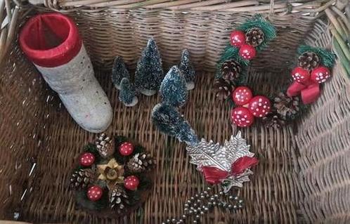 lotje oude kerstversiering~candycontainer laarsje~japans, Diversen, Kerst, Gebruikt, Ophalen of Verzenden