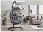 Hangstoel met standaard - Wicker lux en opvouwbaar SESIA, Huis en Inrichting, Fauteuils, Ophalen, Zo goed als nieuw, Metaal, 75 tot 100 cm