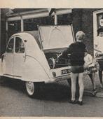 Retro reclame 1959 Citroën 2CV Eend auto kinderwagen er in, Verzamelen, Verzenden, Overige typen