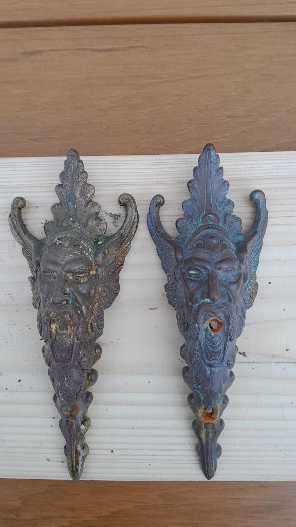 Antiek deurbeslag gietijzer, koper diversen, Antiek en Kunst, Antiek | Woonaccessoires, Ophalen of Verzenden