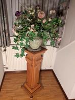 Massief eiken zuil / piedestal -- klassiek vakmanschap, Huis en Inrichting, Woonaccessoires | Zuilen en Pilaren, Ophalen