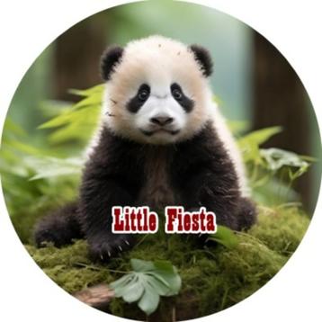 LF6376 icing frosting panda 19cm eetbare taart plaat print  beschikbaar voor biedingen