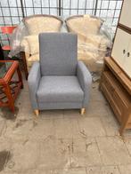 Mooie grijze fauteuil - Nieuwerkerk a/d IJssel, Ophalen, Gebruikt, Minder dan 75 cm, Stof