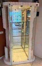 Prachtige Griekse Vitrinekast, Huis en Inrichting, Kasten | Vitrinekasten, Met plank(en), Gebruikt, 100 tot 150 cm, Ophalen of Verzenden