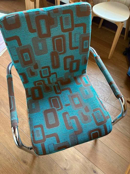 Mooie fijne zit stoel, Huis en Inrichting, Stoelen, Zo goed als nieuw, Eén, Stof, Blauw, Ophalen