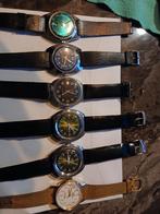 6 Vintage Ruhla Antimagnetic Horloges - Opwindbaar, Overige merken, Staal, Polshorloge, Ophalen of Verzenden