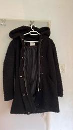 36 38 dames winterjas teddy met capuchon zwarte jas, Ophalen of Verzenden, Gedragen, Maat 36 (S), Zwart