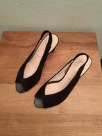 Gabor zwarte suede slingbacks 5,5 in nieuwstaat, Ophalen of Verzenden, Zo goed als nieuw, Zwart