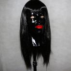 Zwart vrouwen masker met pruik / dames gezichtsmasker, Hobby en Vrije tijd, Feestartikelen, Verzenden, Nieuw