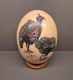 Struisvogelei met parelhoen kunstwerk, Ophalen of Verzenden