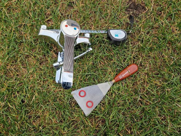 Grohe muurkraan wandkraan mengkraan plamuurmes  zgan, Doe-het-zelf en Verbouw, Sanitair, Zo goed als nieuw, Kraan, Ophalen of Verzenden