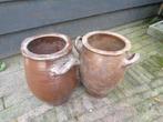 2 x gelijke aardewerk Keulse pot / grespot (34 x 20 cm)., Ophalen
