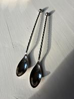 Lepels verzilverd gemerkt lang vintage 2 st Hooykaas, Ophalen of Verzenden