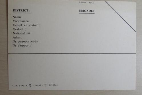 Lege persoonskaarten Koninklijke Marechaussee (?), Verzamelen, Militaria | Algemeen, Marechaussee, Overige typen, Nederland, Ophalen of Verzenden