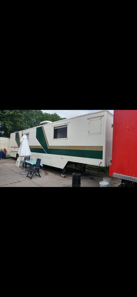Combi woonwagen 14 meter met werk !, Huis en Inrichting, Overige Huis en Inrichting, Gebruikt, Ophalen