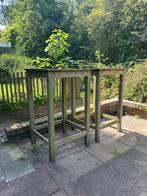 Teak statafel 2x, Ophalen, Gebruikt